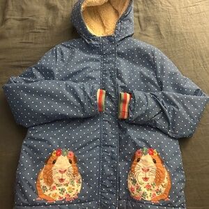 Boden GUC Kids fleece lined waterproof jacket, size 11-12yr